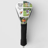 最高のパパ写真と名前のパーソナライズされたゴルフギフト ゴルフヘッドカバー (正面)