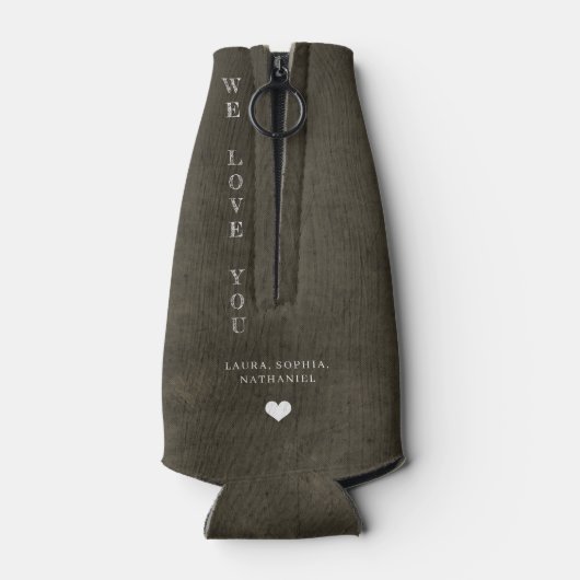 最高のパパ写真と文字のパーソナライズされた父親 ボトルクーラー (裏面)