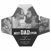 最高のパパ写真カスタムコラージュ父の日 サッカーボール (フラット)