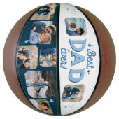 最高のパパ写真カスタムコラージュ記念ギフト バスケットボール (縦)