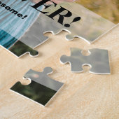 最高のパパ写真カスタム名Daddy Gift ジグソーパズル (側面)