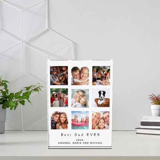 最高のパパ写真カスタム家族コラージュ父 フォトブロック
