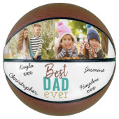 最高のパパ写真カスタム署名済 バスケットボール (正面)