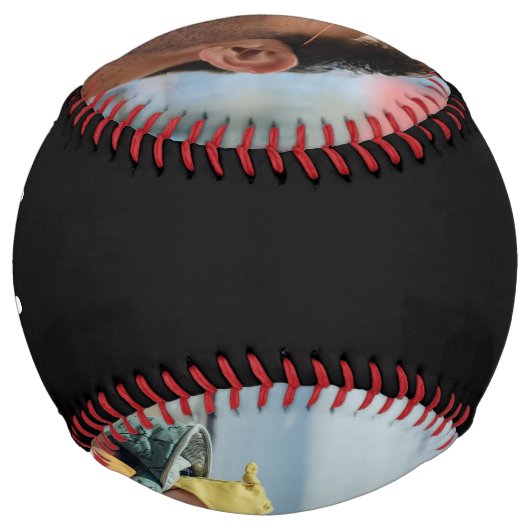 最高のパパ写真カスタムFaters Day Gift ソフトボール (正面)