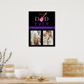 最高のパパ写真クールモダンコラージュ ポスター (キッチン)