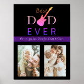 最高のパパ写真クールモダンコラージュ ポスター (正面)