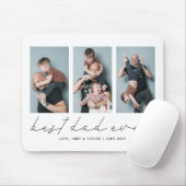 最高のパパ写真シンプルコラージュ マウスパッド (マウス)