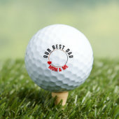 最高のパパ写真パーソナライズされたゴルフボール ゴルフボール (インサイチュ 木)