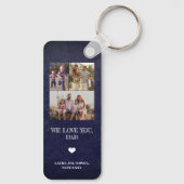 最高のパパ写真パーソナライズされたファーズデー キーホルダー (裏面)