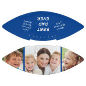 最高のパパ写真パーソナライズされた青 アメリカンフットボール (パネル)