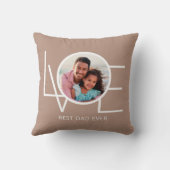 最高のパパ写真パーソナライズされた クッション (裏面)