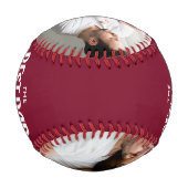 最高のパパ写真パーソナライズされた 野球ボール (裏面)