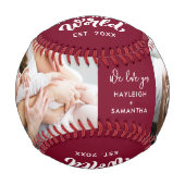 最高のパパ写真パーソナライズされた 野球ボール (正面)