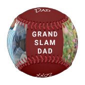 最高のパパ写真ブルゴーニュ 野球ボール (正面)
