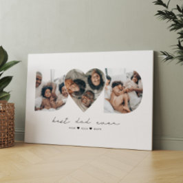 最高のパパ写真モダンコラージギフト キャンバスプリント