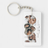 最高のパパ写真モダンコラージギフト キーホルダー (正面)