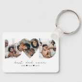 最高のパパ写真モダンコラージギフト キーホルダー (正面)