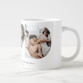 最高のパパ写真モダンコラージギフト ジャンボコーヒーマグカップ (右)