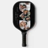 最高のパパ写真モダンコラージギフト ピックルボールラケット (正面)