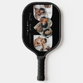 最高のパパ写真モダンコラージギフト ピックルボールラケット (裏面)