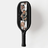 最高のパパ写真モダンコラージギフト ピックルボールラケット (左)