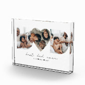 最高のパパ写真モダンコラージギフト フォトブロック (右)