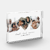 最高のパパ写真モダンコラージギフト フォトブロック (左)