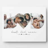 最高のパパ写真モダンコラージギフト フォトプラーク (正面)