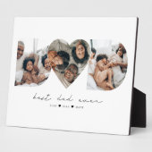 最高のパパ写真モダンコラージギフト フォトプラーク (側面)