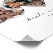 最高のパパ写真モダンコラージギフト ポスター (角)