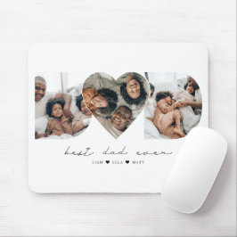 最高のパパ写真モダンコラージギフト マウスパッド