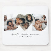 最高のパパ写真モダンコラージギフト マウスパッド (正面)