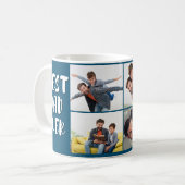 最高のパパ写真モダン青い父の日マグカップ コーヒーマグカップ (正面左)