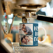 最高のパパ写真モダン青い父の日マグカップ コーヒーマグカップ