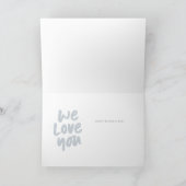 最高のパパ写真モダン青い父の日 カード (内部)