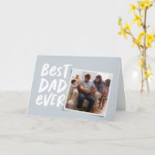 最高のパパ写真モダン青い父の日 カード (黄色い花)