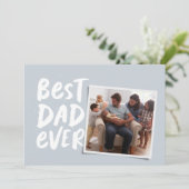 最高のパパ写真モダン青い父の日 シーズンカード (スタンド正面)