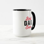 最高のパパ写真モダン黒父の日 マグカップ (正面右)