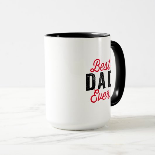 最高のパパ写真モダン黒父の日 マグカップ (正面右)