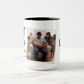 最高のパパ写真モダン黒父の日 マグカップ (中央)