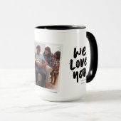 最高のパパ写真モダン黒父の日 マグカップ (正面右)