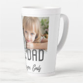 最高のパパ写真父の日 カフェラテマグ (右アングル)