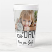 最高のパパ写真父の日 カフェラテマグ (正面)