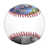 最高のパパ写真父の日 野球ボール (裏面)