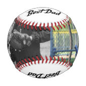 最高のパパ写真父の日 野球ボール (正面)