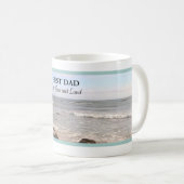 最高のパパ写真：波打つ大西洋海ブルースカイ コーヒーマグカップ (正面右)