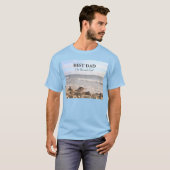 最高のパパ写真：波打つ大西洋海青空等 Tシャツ (正面フル)