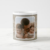 最高のパパ動揺して常錆の軽い木目 ジャンボコーヒーマグカップ (正面)