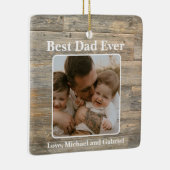 最高のパパ動揺して常錆の軽い木目 セラミックオーナメント (右)