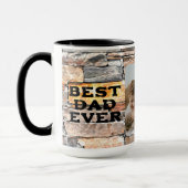 最高のパパ動揺して石 マグカップ (左)